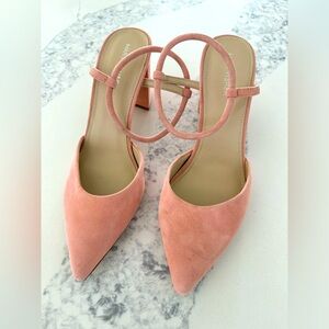 Marc Fisher Women’s Size 10 Peach Leather Upper Sling Pump Heels
